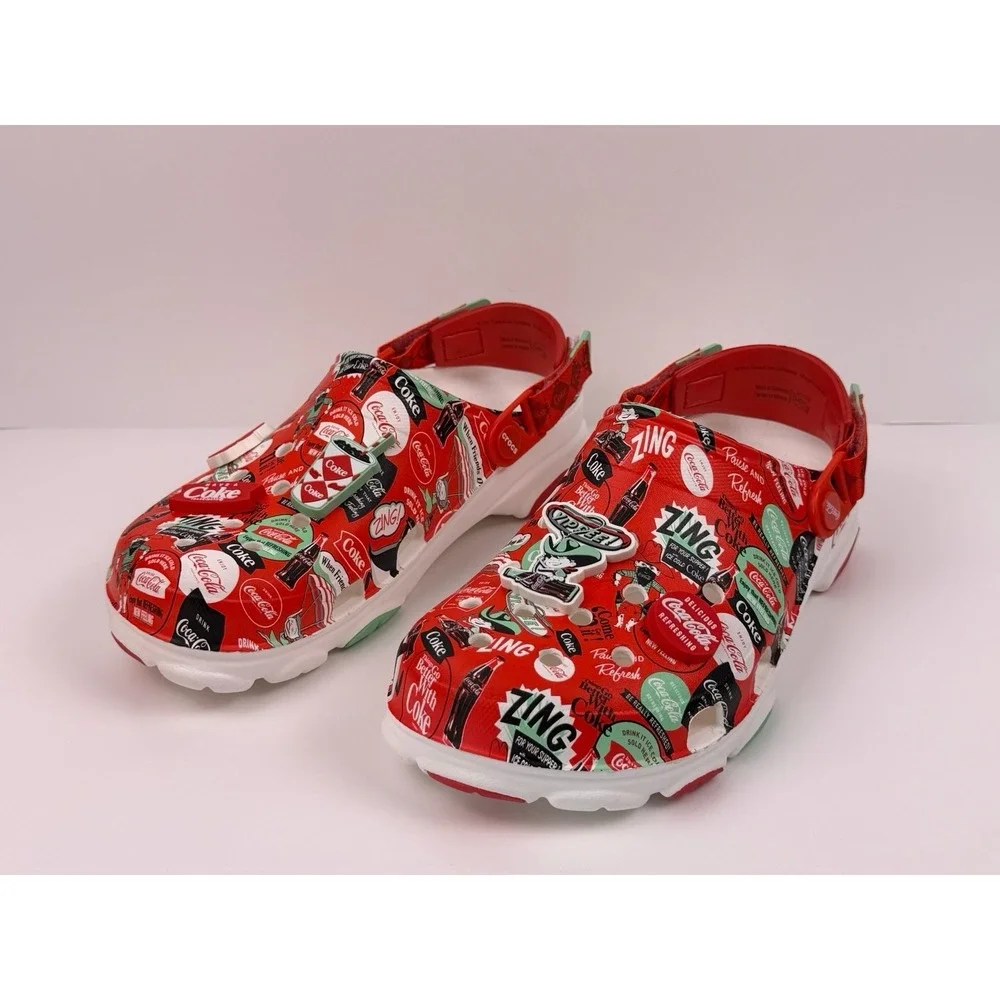 Crocs Coca Cola All Terrain Clogs Size 9 Men's / 11 Women's White/Red 209312-100
